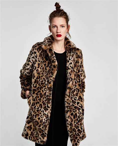 leopard fur coat zara